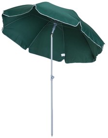 Outsunny Umbrela de Gradina cu acoperis inclinabil, Φ220cm Culoare verde Inchis | Aosom Romania