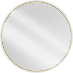 Mexen Loft oglindă de baie rotundă 100 cm, ramă aurie - 9850-100-100-000-50