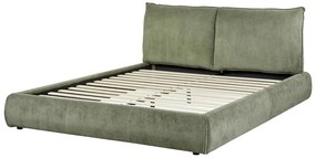 Pat matrimonial 160 cm Vetiver (verde) (cu somieră). 1076463