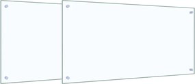 vidaXL Panou de bucătărie 2 pcs Transparent 100 x 50 cm