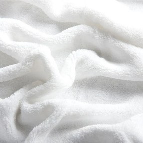decoDoma Cearceaf cu elastic din micropluş alb 90 x 200 cm
