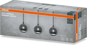 Osram - Lampă suspendată pe cablu SPOT SPHERAL 3xGU10/6W/230V neagră