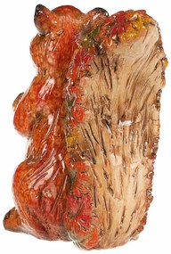 Decorație de toamnă Veveriță cu alune, 12 x 7 x 13cm, ceramică
