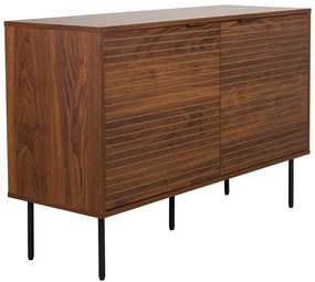 Comodă maro cu aspect de lemn de nuc 110x74x40 cm Stripes – White Label
