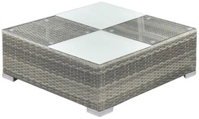 Set mobilier de gradina cu perne, 6 piese, gri, poliratan