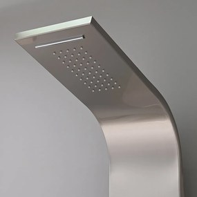 Panou de duș cu hidromasaj Alegro Silver, oțel inoxidabil