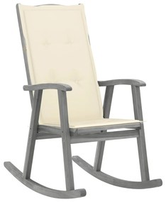 vidaXL Balansoar cu perne, gri, lemn masiv de acacia