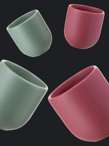 Set Cadou 4 Pahare Ceramica Novum Sarbatori (2 Pahare Rosii Mat 250ml, 2 Pahare Verzi Menta Mat 250ml)