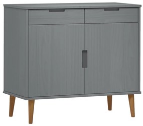 350548 vidaXL Servantă „MOLDE” gri 90x40x80 cm lemn masiv de pin