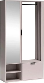 Mobilier hol MILO UNI, casmir, PAL laminat/metal, 100x33x189 cm