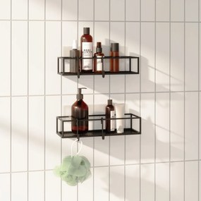 Poliţa metalică pentru duş CUBIKO/2 pcs neagră
