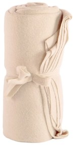 Pătură albă/bej din polar/fleece 130x160 cm Riso – Tiseco Home Studio