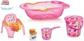 Set baita copii, Baby Homs, cadoul ideal pentru botez, roz, PVC
