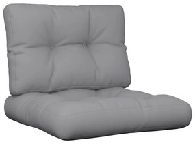 Perne de canapea din paleti, 2 buc., gri 2, Gri, 60 x 60 x 10 cm