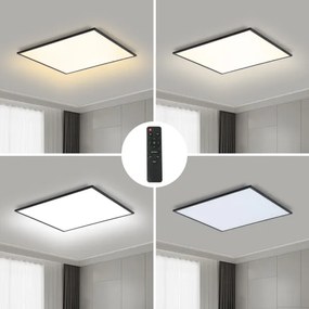 Brilagi - Plafonieră LED dimabilă SLIMFRAME LED/58W/230V 60x60 cm neagră + telecomandă