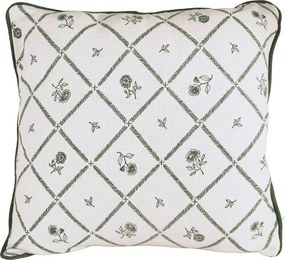 Față de pernă decorativă din bumbac organic 45x45 cm verde, „Lovisa"