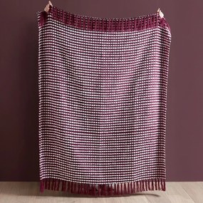 Pătură burgundy 125x150 cm Stab Stitch – Catherine Lansfield