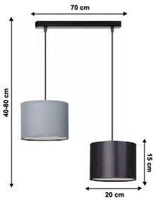 Lustră pe cablu TUZ 2xE27/60W/230V