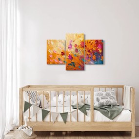 Tablou - Pictură flori colorate (90x60 cm)