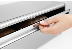 Cutie de pâine Brabantia Fall Front 107836, 18 l, 46.5x25 cm, Montat pe perete, Fără amprentă, Negru