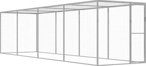 vidaXL Cușcă pentru pisici, 6x1,5x1,5 m, oțel galvanizat