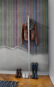 Tapet Worn Wall, Multi Stripe, Rebel Walls