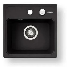 Chiuvetă de bucătărie Pyramis 70168201 CAMEA MINI 40x40 cm granit/negru