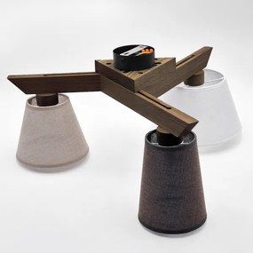 Lustră LED aplicată Brilagi ANTHONY 3xE14/40W/230V stejar nuc