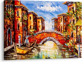 Tablou - Pictură în ulei a orașului III. (70x50 cm)