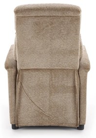 Fotoliu recliner Jordan stofa bej H106 cm