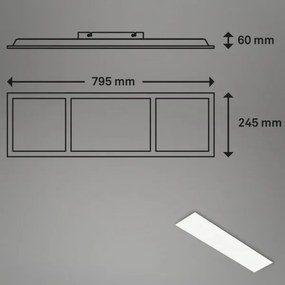 Plafonieră RGBW dimabilă Briloner 7388-016 LED/24W/230V + telecomandă
