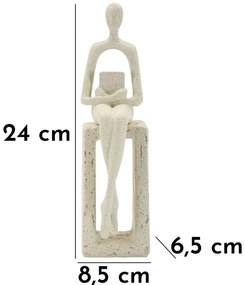 Mauro Ferretti Statueta Decorativa Cm 8,5X6,5X22 | Aosom Romania