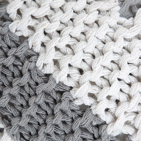 Taburete multifunctional Leeds 50cm gri/ alb A-37337 VC