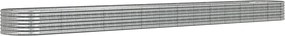 vidaXL Strat înălțat grădină 620x80x36 cm oțel galvanizat