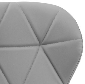 Scaune de sufragerie 4buc din piele, Light Grey