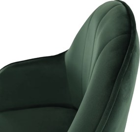 Fotoliu de birou, verde material Velvet /auriu, EROL