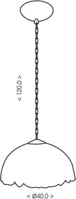 BRILAGI - lustru Tiffany din vitralii cu lanț CORAL 1xE27/60W/230V Ø 40 cm