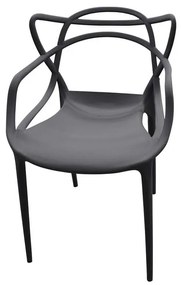 SCAUN DESIGN STAR GRI, POLIPROPILENA