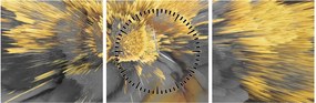 Tablou - Expansiunea aurului (cu ceas) (90x30 cm)