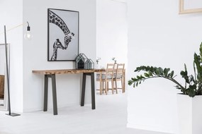 Consolă ARON 130x45x76 cm din lemn masiv de acacia și metal | Bizzotto