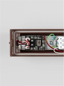 Aplica exterior corten liniara 38cm IP65 LED CCT PRISMATIC