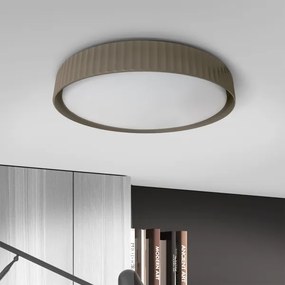 Brilagi - Plafonieră LED dimabilă LUCIA, 48 W, 230 V, Ø 41 cm, taupe, cu telecomandă