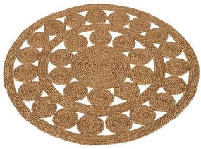 Covor rotund Circles din fibre naturale 87 cm