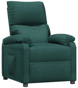 342456 vidaXL Fotoliu rabatabil, verde închis, material textil