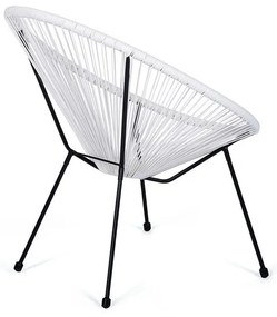 Fotoliu de grădină din ratan artificial Bonami Selection Avocado, alb