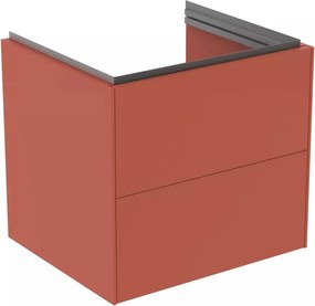Dulap baza suspendat Ideal Standard Atelier Conca 2 sertare rosu - oranj 60 cm