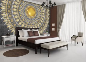 Fototapet - Mandala - argintie (254x184 cm)