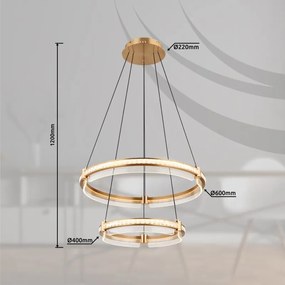 Lustra LED suspendata design circular cu telecomanda BLONDIE
