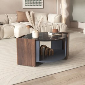 Măsuță de cafea cu design elegant, Negru | Aosom Romania