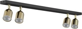 LED RGBW Dimmabil spot TOP 4xGU10/6,5W/230V 2700-6500K negru/auriu